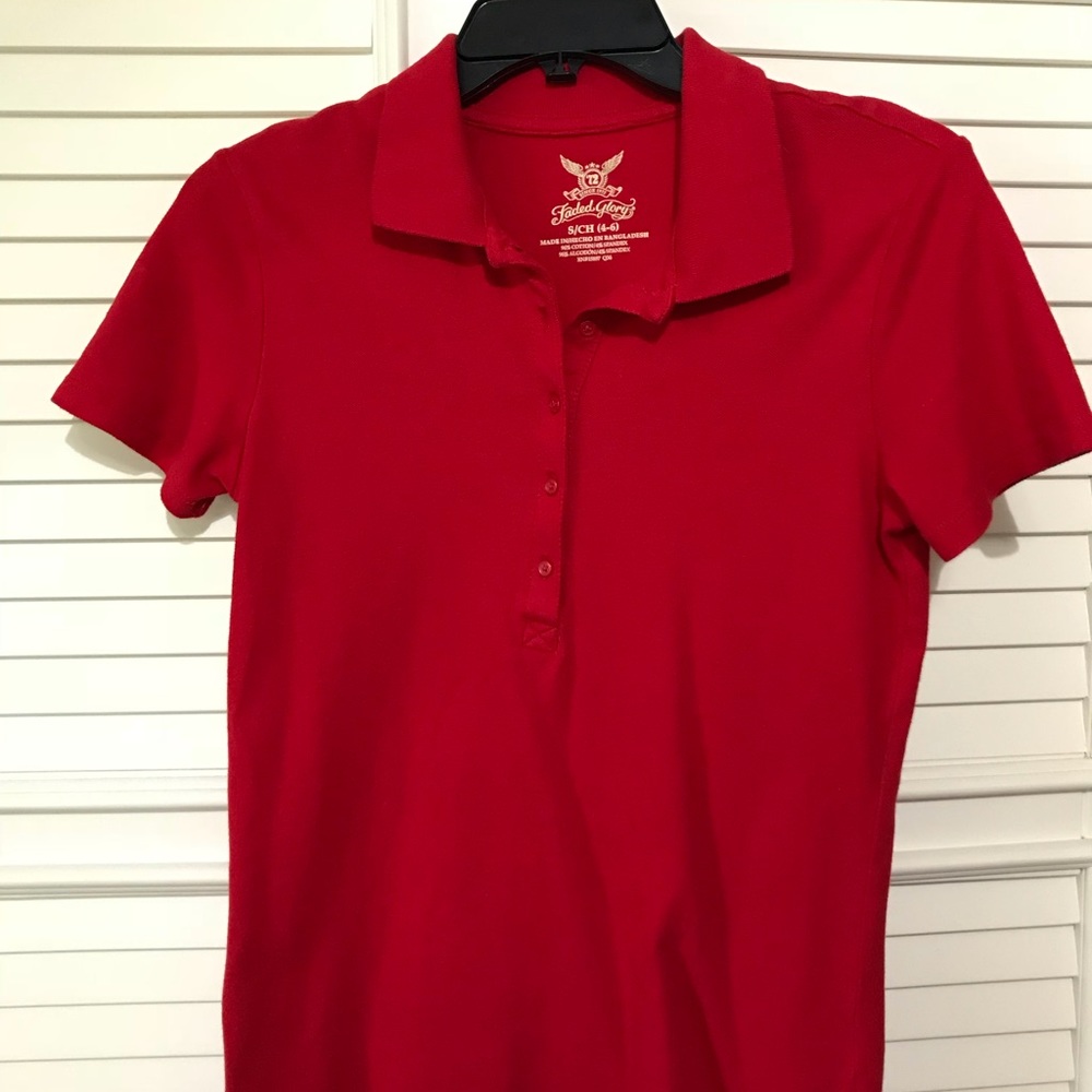 Red polo t-shirt